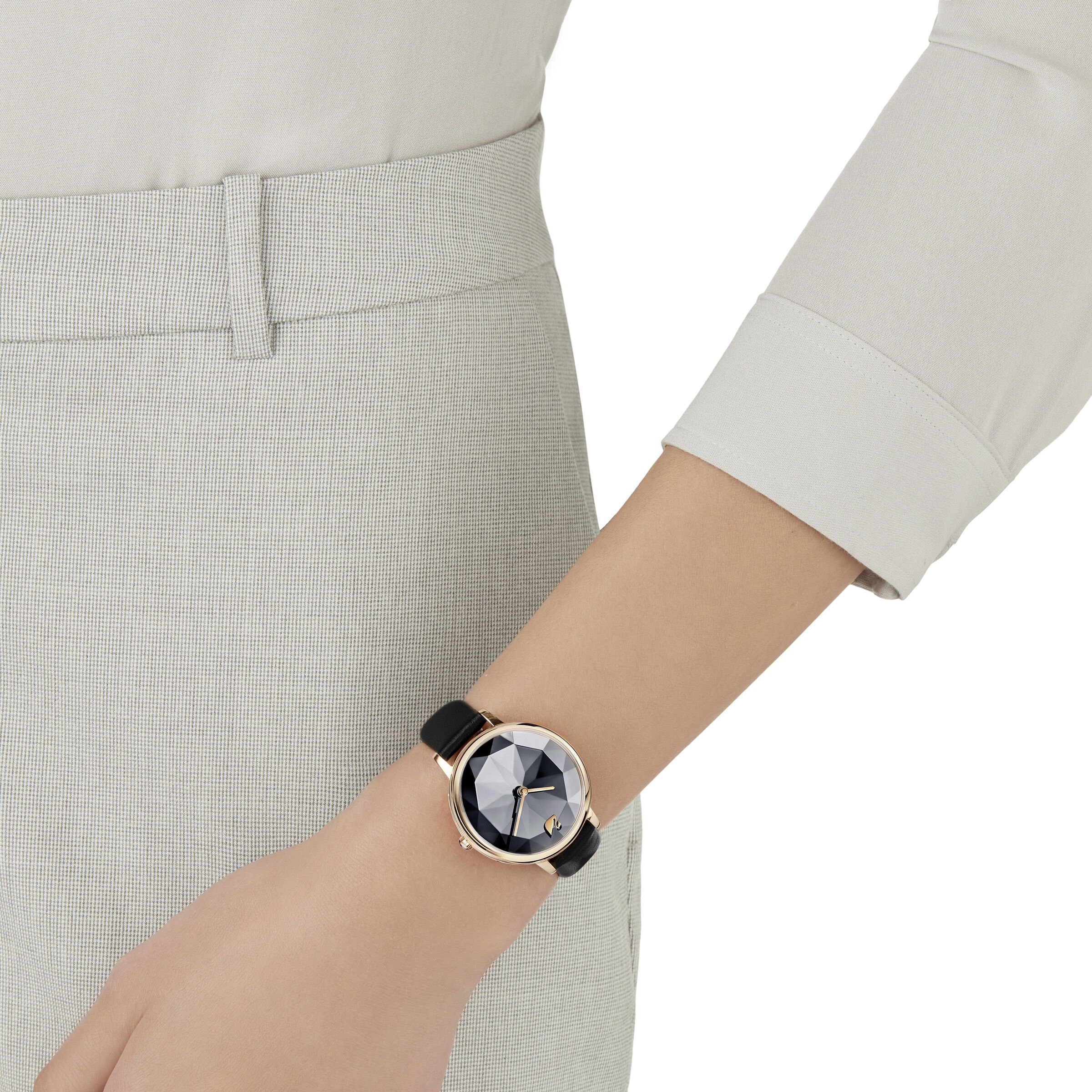 Swarovski leather watch hotsell