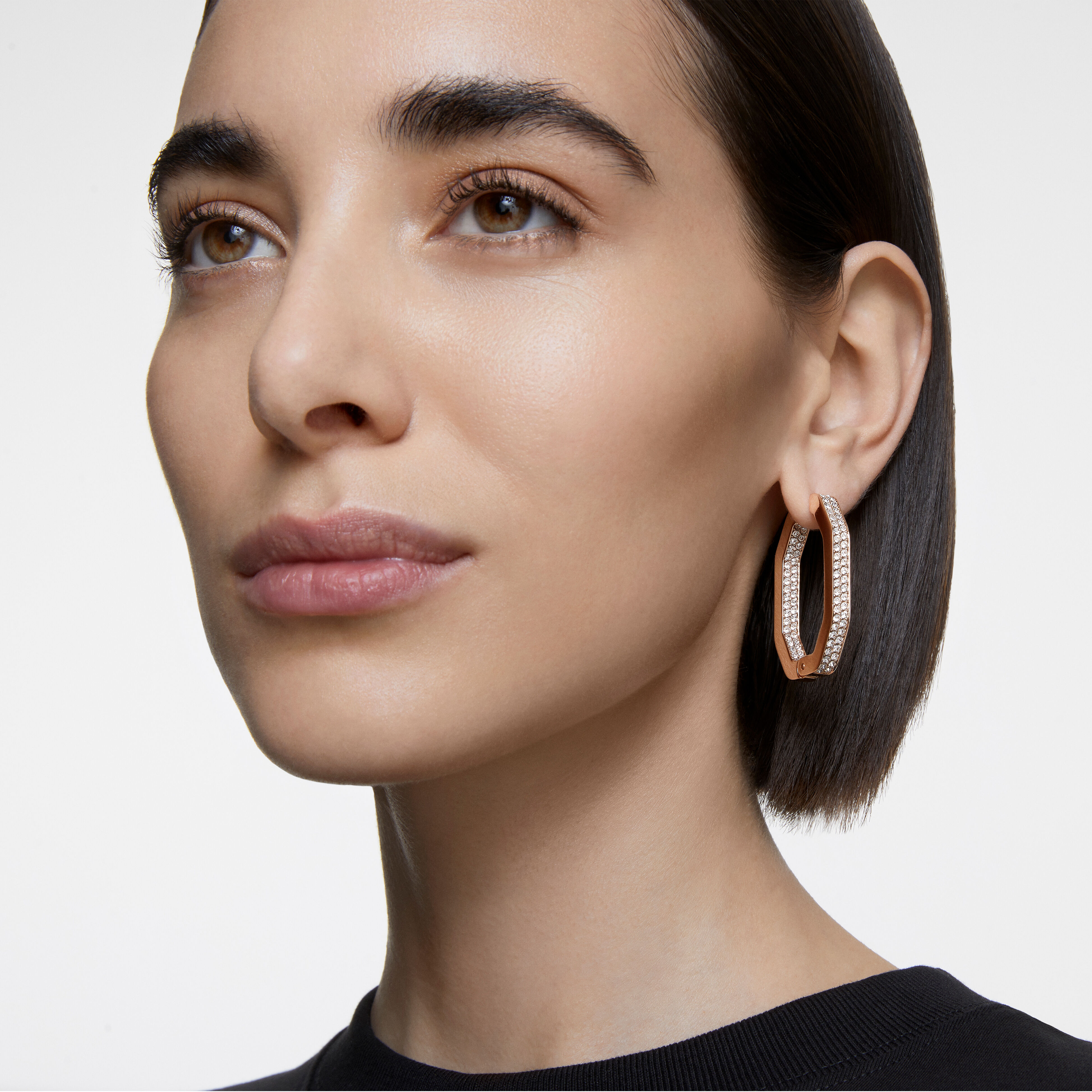 Crystal Hoop Earrings for Women and Men  Swarovski