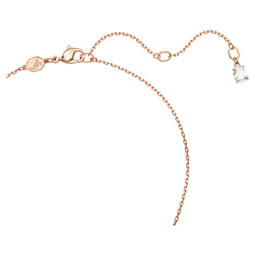 swarovski idyllia pendant  clover  white  rose gold tone plated