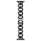 swarovski sparkling chain strap compatible with apple watch black black finish