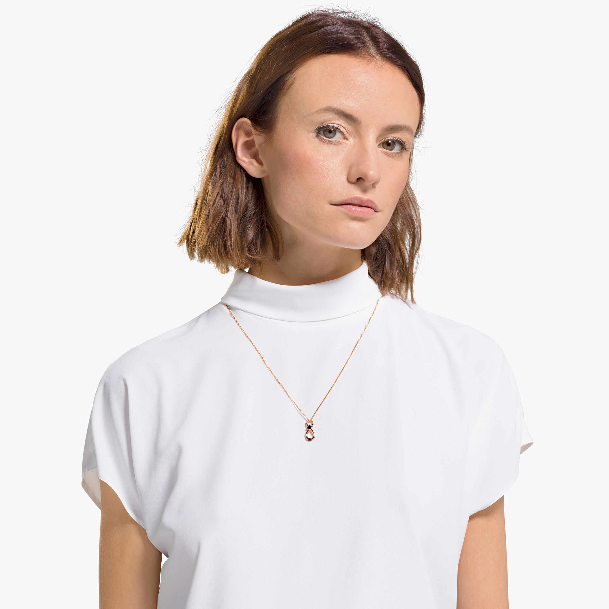 Swarovski rose gold infinity necklace hot sale