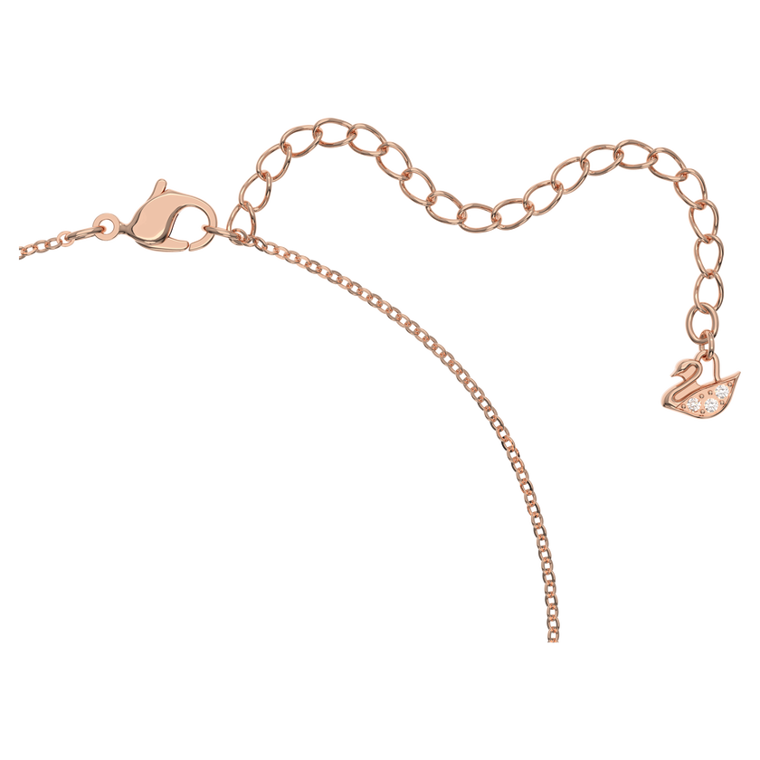 swarovski exist pendant  infinity  white  rose gold tone plated