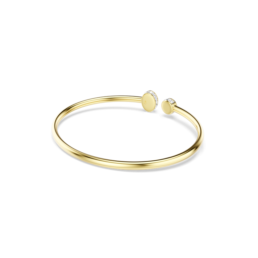 swarovski chroma bangle  mixed cuts  multicolored  18k gold finish