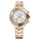 Octea Lux Sport watch, Metal bracelet, White, Gold-tone PVD