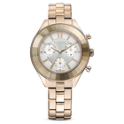 Octea Lux Sport watch, Metal bracelet, White, Gold-tone PVD