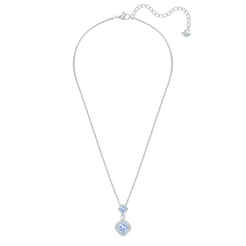 Angelic Necklace, Blue, Rhodium plated