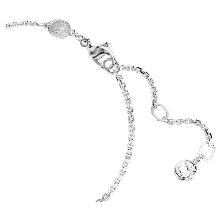 swarovski hyperbola bracelet  infinity  white  rhodium plated