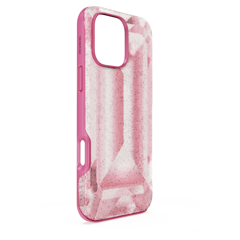 swarovski high smartphone case  crystal print motif  iphone  16 pro max  pink