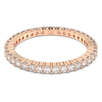 swarovski matrix vittore ring  round cut  white  rose gold tone finish