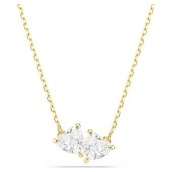 swarovski mesmera attract necklace heart white gold tone plated