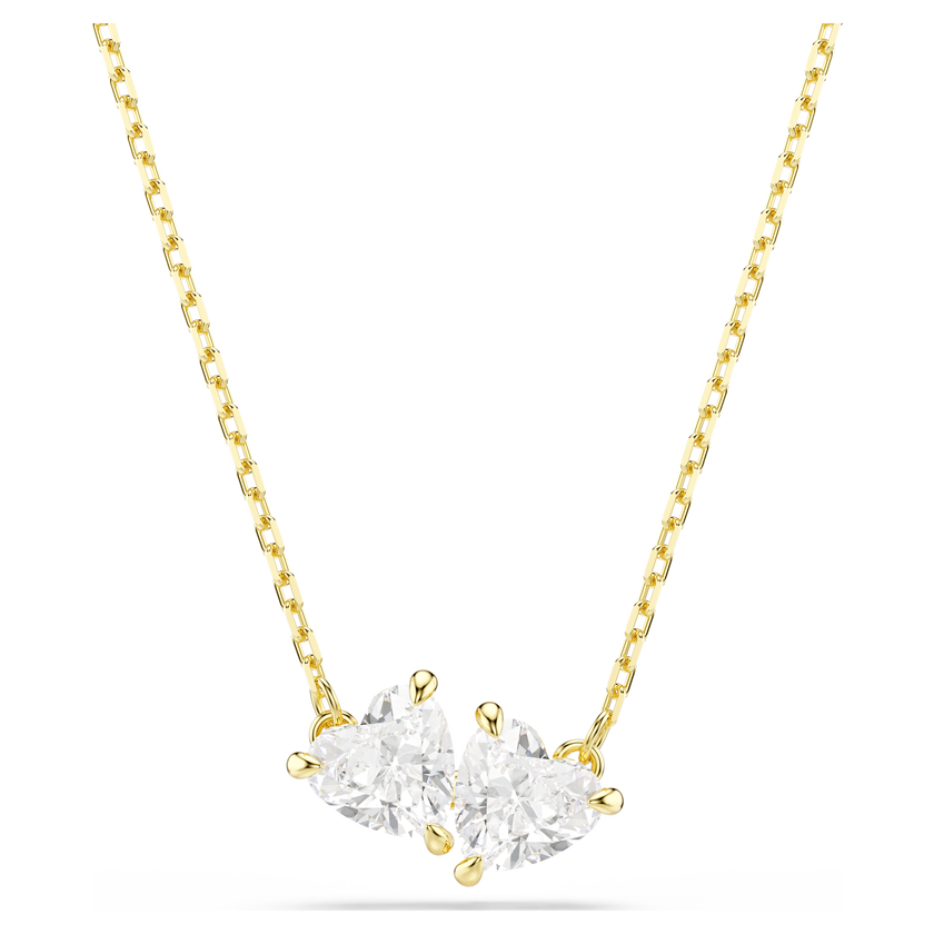 swarovski mesmera attract necklace  heart  white  gold tone plated