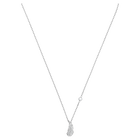 swarovski naughty necklace feather white rhodium plated