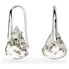swarovski lunar drop earrings gray rhodium plated