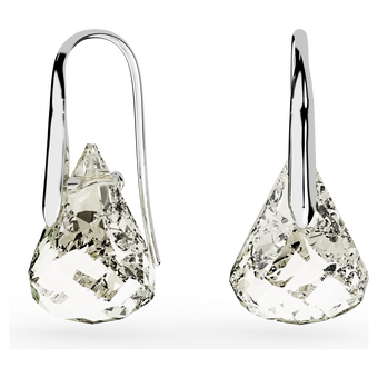 swarovski lunar drop earrings  gray  rhodium plated