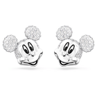 swarovski disney mickey mouse stud earrings white rhodium plated