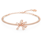 swarovski hyperbola bangle bow white rose gold tone plated