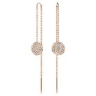 swarovski sublima drop earrings white rose gold tone plated