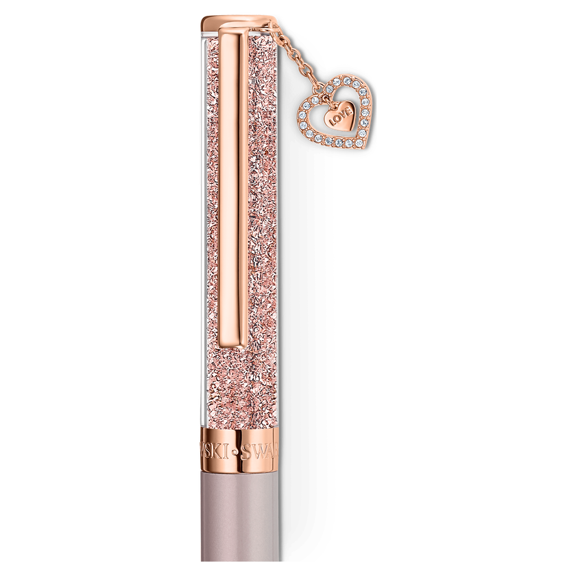 swarovski crystalline ballpoint pen  pink  rose gold tone plated