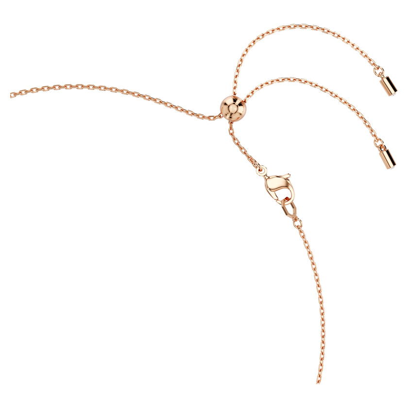 swarovski constella necklace  crystal pearl  round cuts  white  rose gold tone plated