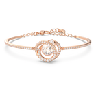 Generation bangle, White, Rose gold-tone plated