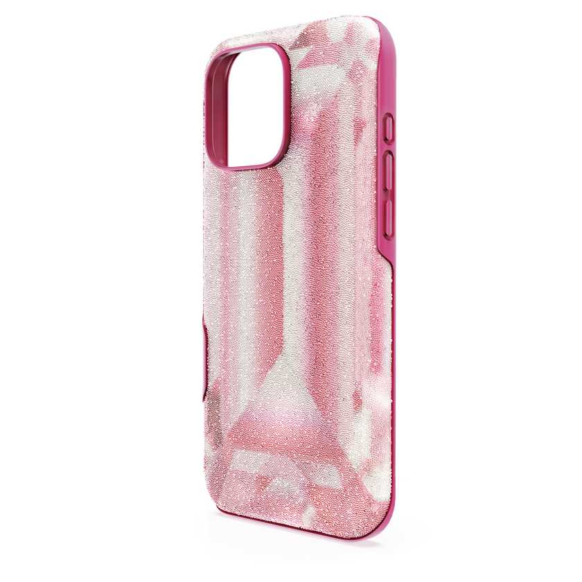 swarovski high smartphone case  crystal print motif  iphone  16 pro max  pink