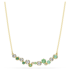 swarovski constella necklace  mixed cuts  green  18k gold finish