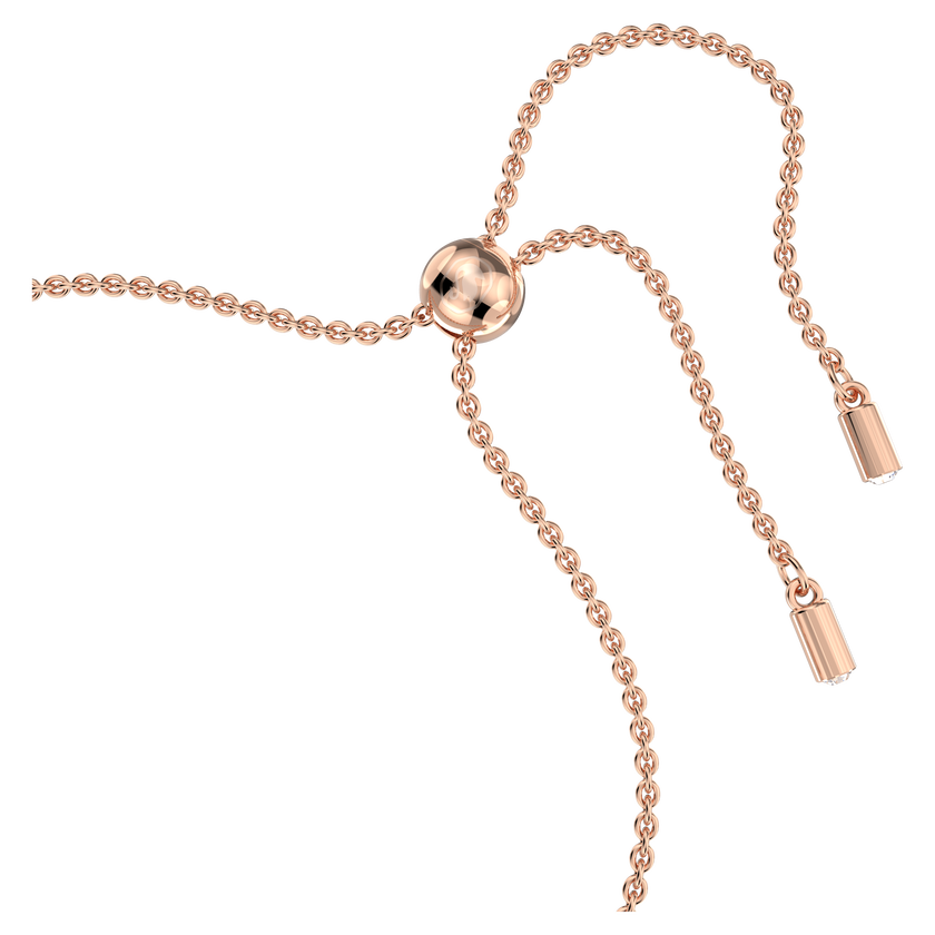 swarovski emily bracelet  mixed round cuts  pink  rose gold tone plated