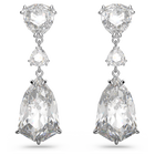 swarovski mesmera drop earrings mixed cuts white rhodium plated