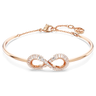 swarovski hyperbola bangle infinity white rose gold tone plated
