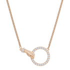 Swarovski Symbolic Necklace, White, Rose-gold tone plated