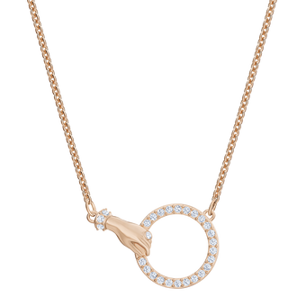 Swarovski Symbolic Necklace, White, Rose-gold tone plated