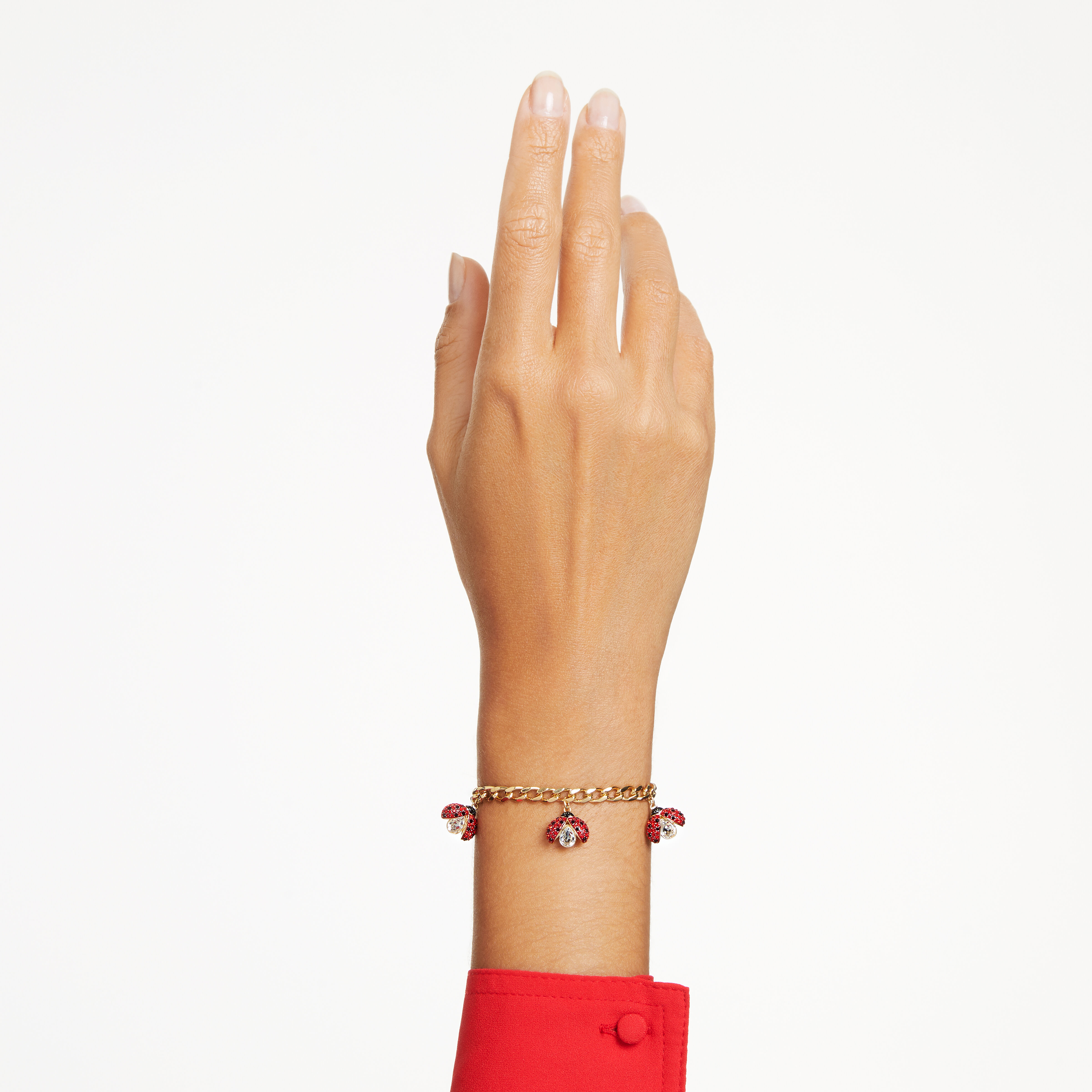 Buy Swarovski Idyllia bracelet Ladybug Red Gold tone plated
