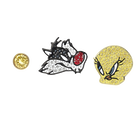 Looney Tunes Pierced Earrings, Multi-colored, Mixed metal finish