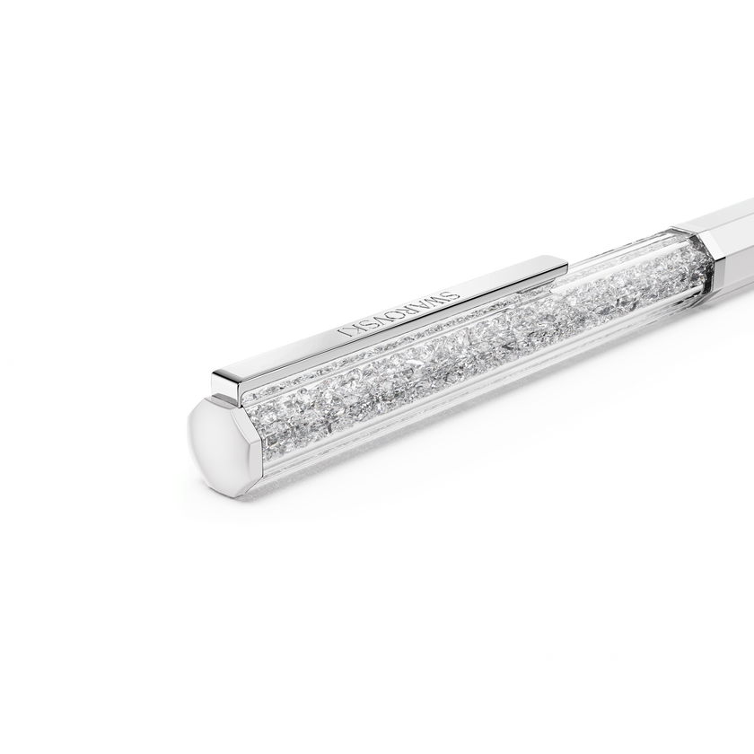 swarovski crystalline ballpoint pen  white lacquered  chrome plated