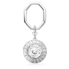 swarovski key ring round cut white rhodium plated