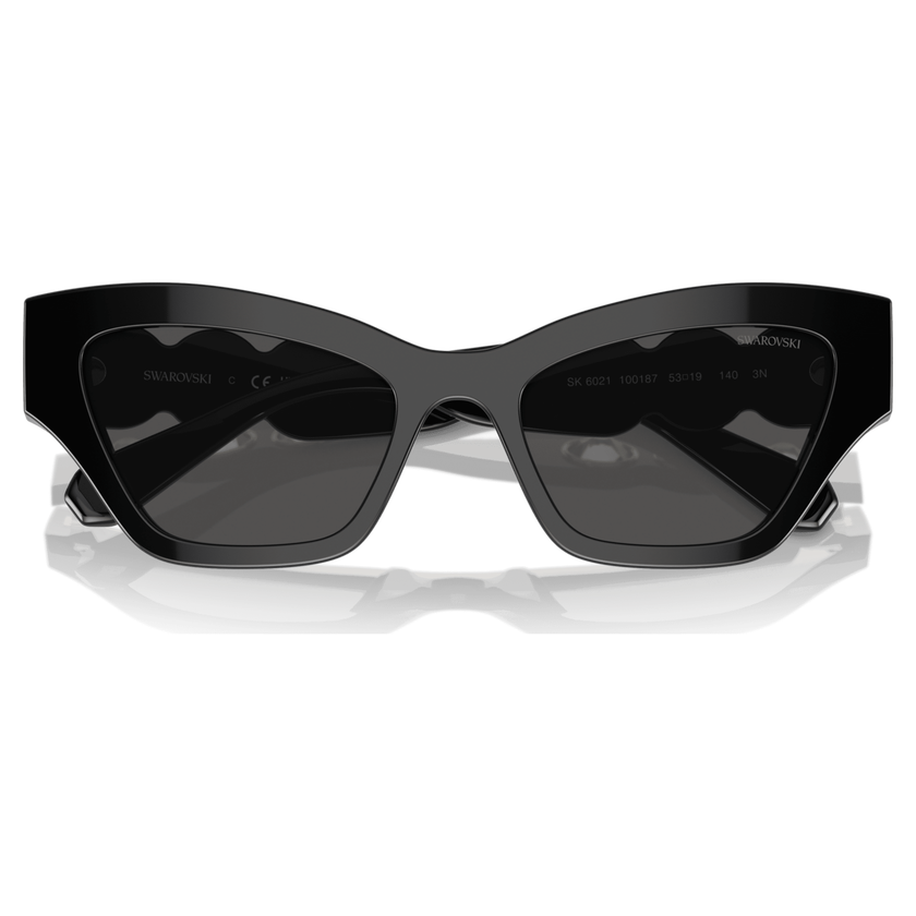 swarovski sunglasses  cat eye shape  black