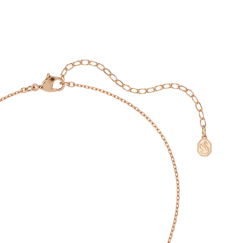 swarovski dextera pendant  round cut  white  rose gold tone plated