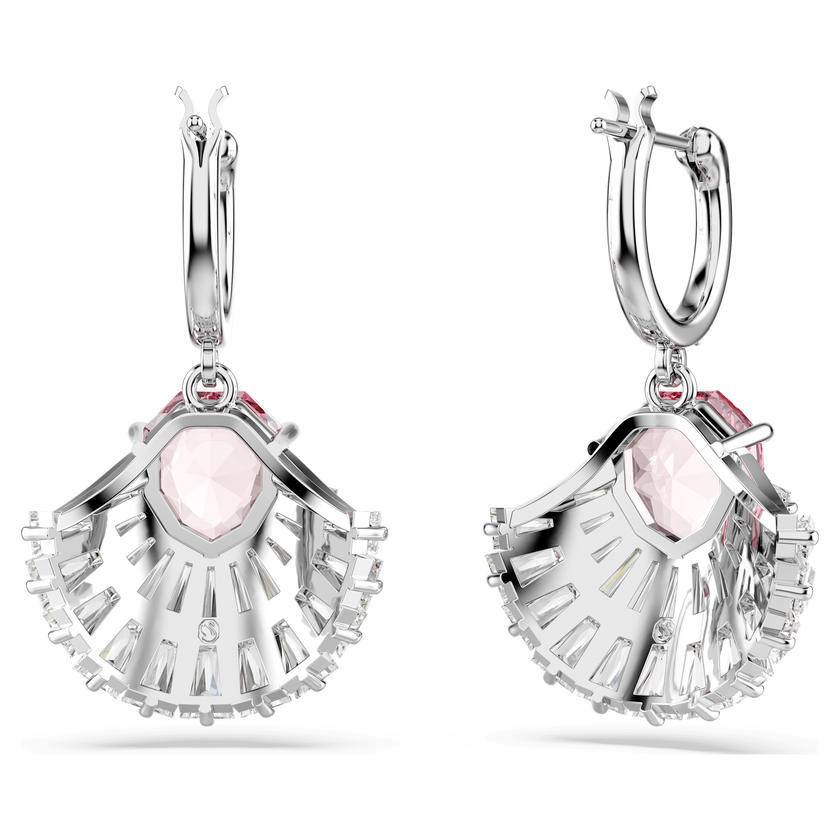 swarovski idyllia drop earrings  shell  pink  rhodium plated
