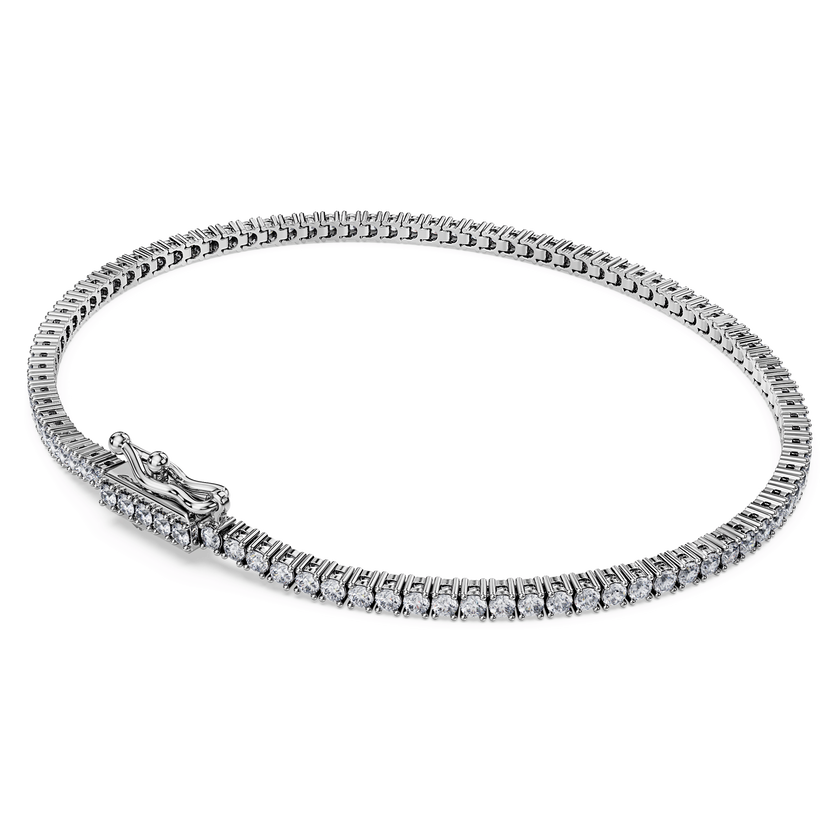swarovski eternity tennis bracelet  laboratory grown diamonds 1 5 ct tw  18k white gold