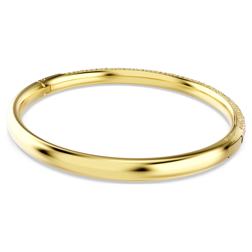 swarovski sublima bangle  snow pav   white  gold tone plated