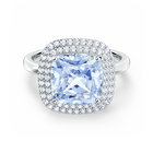 Angelic Ring, Blue, Rhodium plated