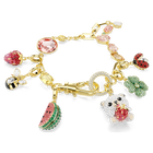 swarovski idyllia bracelet  mixed cuts  mixed motifs  multicolored  gold tone plated