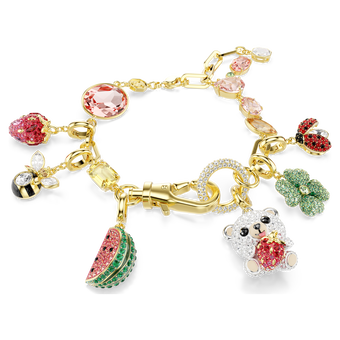 swarovski idyllia bracelet  mixed cuts  mixed motifs  multicolored  gold tone plated