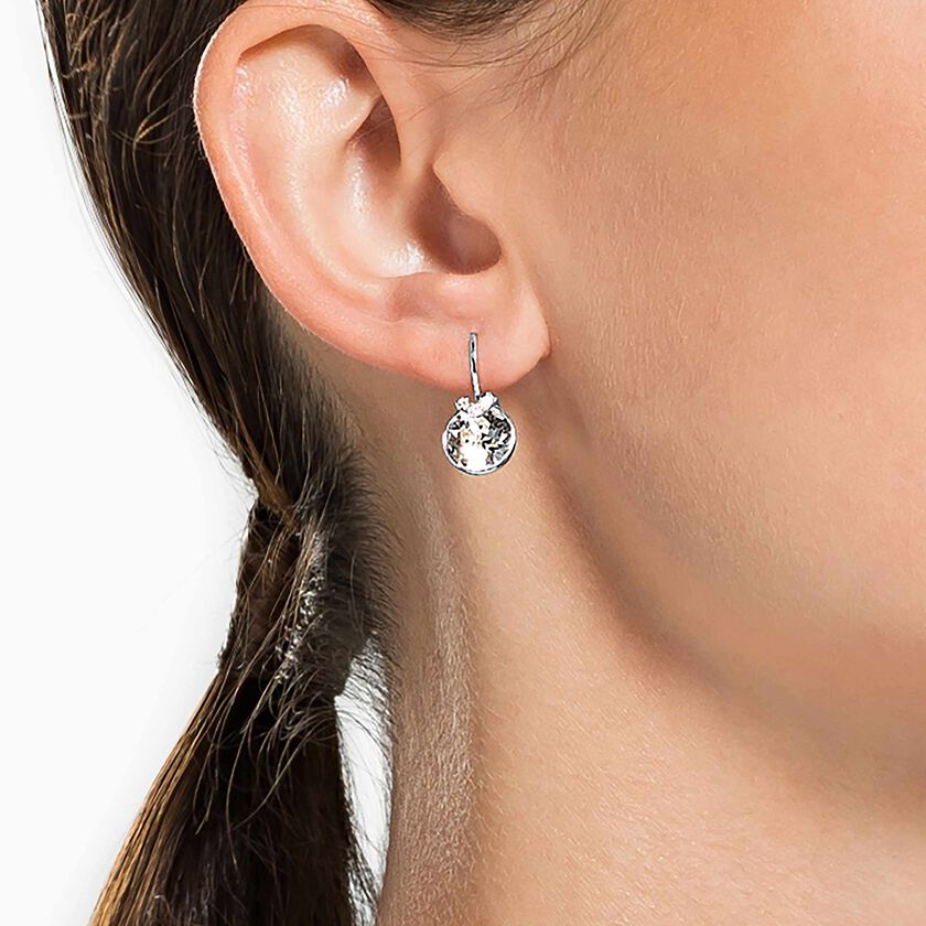 Rhodium Plating Fit Pierced Earrings Buy Swarovski Bella V Drop