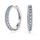 swarovski eternity hoop earrings  lab grown diamonds 0 56 ct tw  round shape  sterling silver