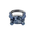 Make Cocktail Ring, Blue, Ruthenium plated