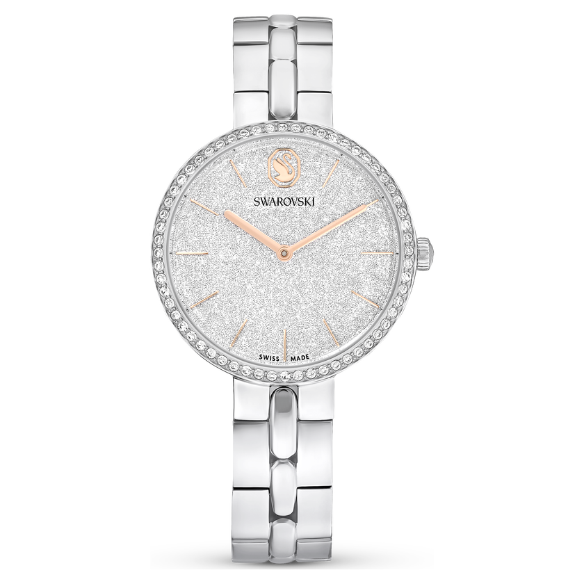swarovski cosmopolitan watch  swiss made  metal bracelet  silver tone  stainless steel