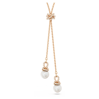 swarovski originally y pendant  white  rose gold tone plated