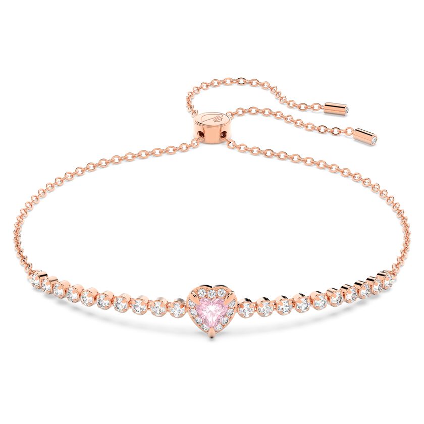 Buy Swarovski One bracelet, Heart, Pink, Rose gold-tone plated