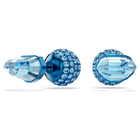 swarovski lucent stud earrings pav ball blue blue finish